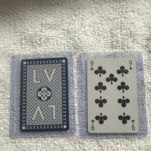 Louis Vuitton blue playing card 9 of clubs comes with COA